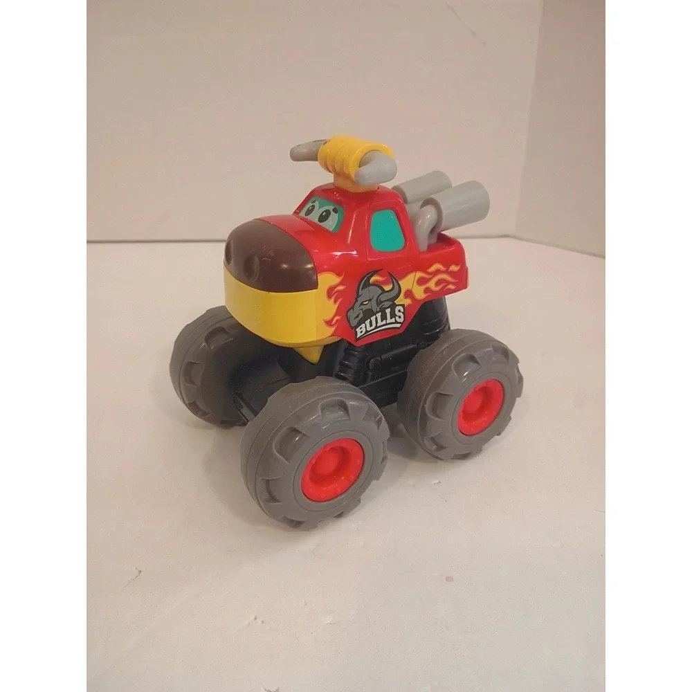 VTech Go Go Smart Wheels Bulls Monster Truck Red Flame Bull Horns Toy Car
